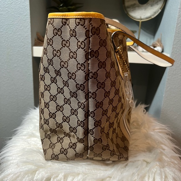 GUCCI GG Monogram Web Jolie Tote with charm Authentic - Picture 9 of 16